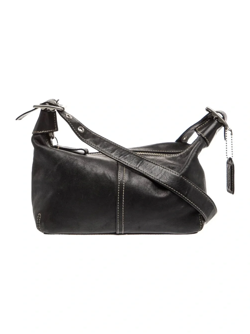Coach Black Leather Crossbody Shoulder Bag